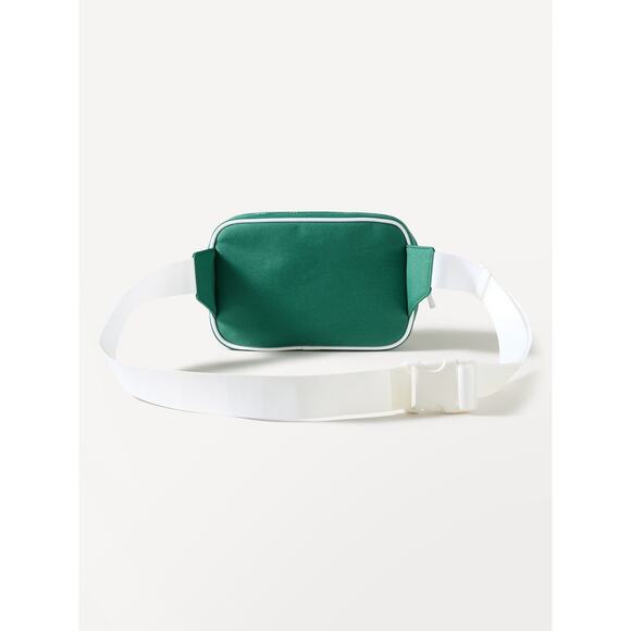 Athleta Recycled Polyester Crossbody Bag Green White Adjustable Strap NWOT - Picture 2 of 10